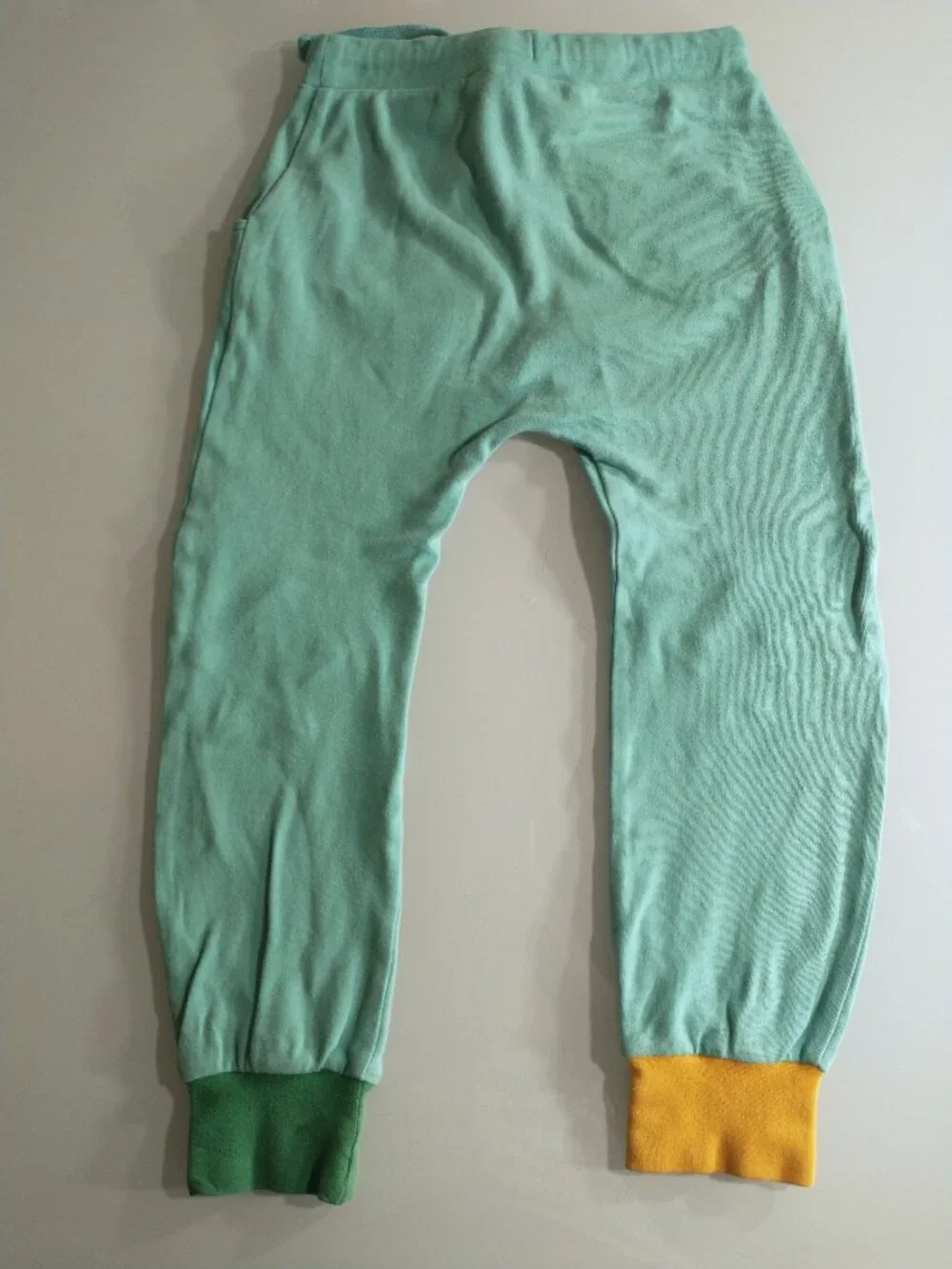 Little Green Radicals Organic Cotton Star Knee Patch Joggers Size 6-7Y Blue Sky